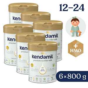 6x KENDAMIL Mléko batolecí Premium 3 HMO+ (800 g) 12m+