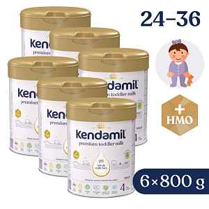 6x KENDAMIL Mléko batolecí Premium 4 HMO+ (800 g) 24m+