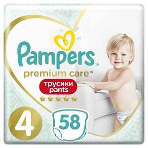 PAMPERS Premium Care Pants Velikost 4, 58 ks