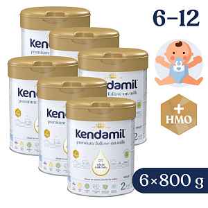 6x KENDAMIL Mléko pokračovací Premium 2 HMO+ (800 g) 6m+