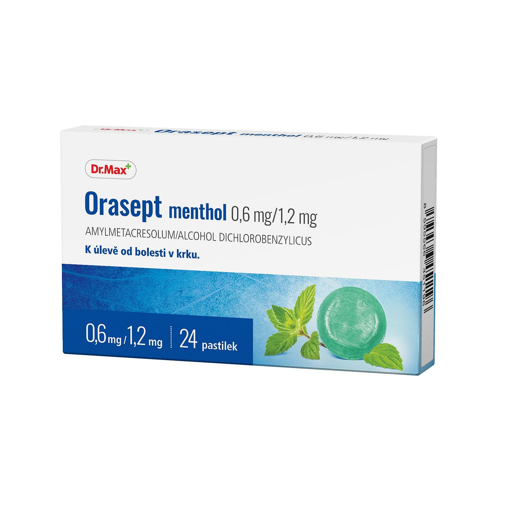 Dr.Max Orasept Menthol 0,6 mg/1,2 mg 24 pastilek