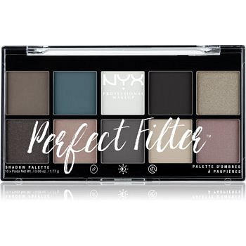 NYX Professional Makeup Perfect Filter Shadow Palette paleta očních stínů odstín 04 Gloomy Days 10 x 1,77 g