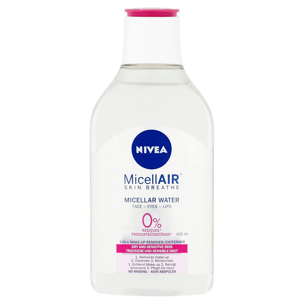 NIVEA MicellAir Jemná micelární voda pro suchou až citlivou pleť 400 ml