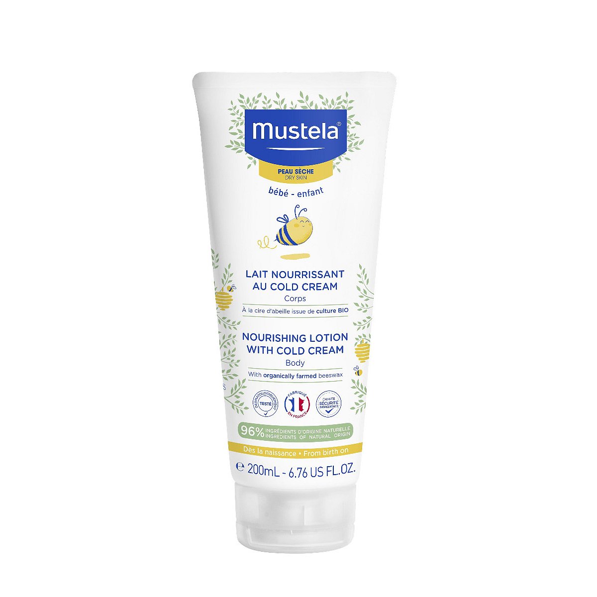 Mustela Vyživující tělové mléko obohacené o cold cream na suchou pokožku 200 ml