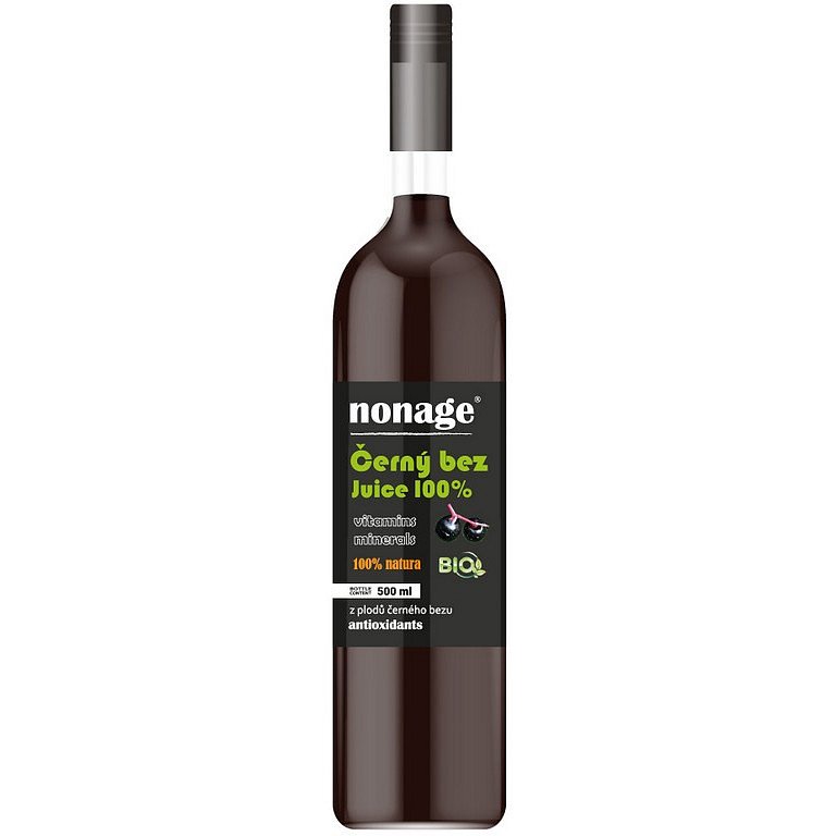 Nonage Bio Premium Bez černý plod 100% juice 500ml