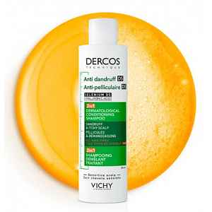 VICHY DERCOS Šampon a kondicionér lupy 2v1 200ml