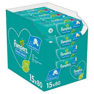 Pampers Fresh Clean Baby Dětské Čisticí Ubrousky 15x80ks