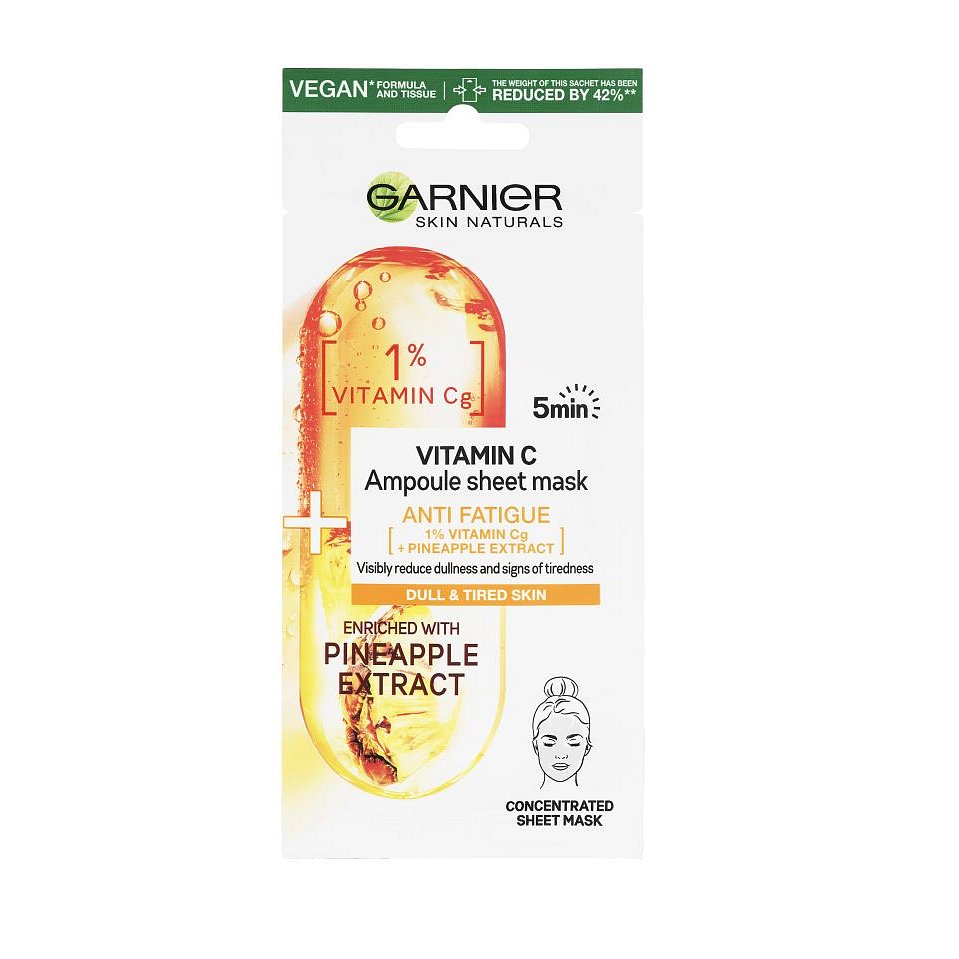 Garnier Skin Naturals Textilní maska s vitamínem C a extraktem z ananasu 15 g