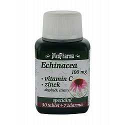 Medpharma Echinacea 100 mg + vitamin C + zinek 37 tablet