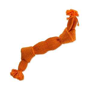 Dog Fantasy Hračka uzel pískací oranžový 2 knoty 35 cm