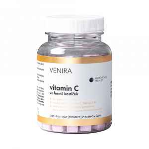 Venira Vitamin C ve formě kostiček borůvka 90 tablet