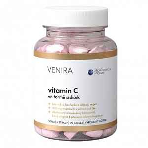 Venira Vitamin C ve formě kostiček borůvka 90 tablet