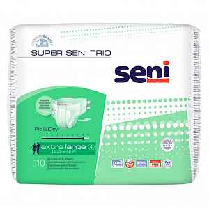 Seni Super Trio Extra L 10 ks ink. plen. kalh.