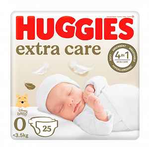 HUGGIES® Pleny jednorázové Extra Care 0 (do 4 kg) 25 ks