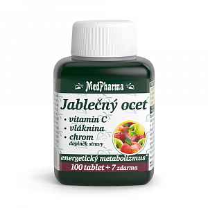 MedPharma Jablečný ocet+vlák.+vitamín C+chrom tablety 107