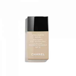 Chanel Vitalumière Aqua ultra lehký make-up pro zářivý vzhled pleti odstín 40 Beige  SPF 15 30 ml