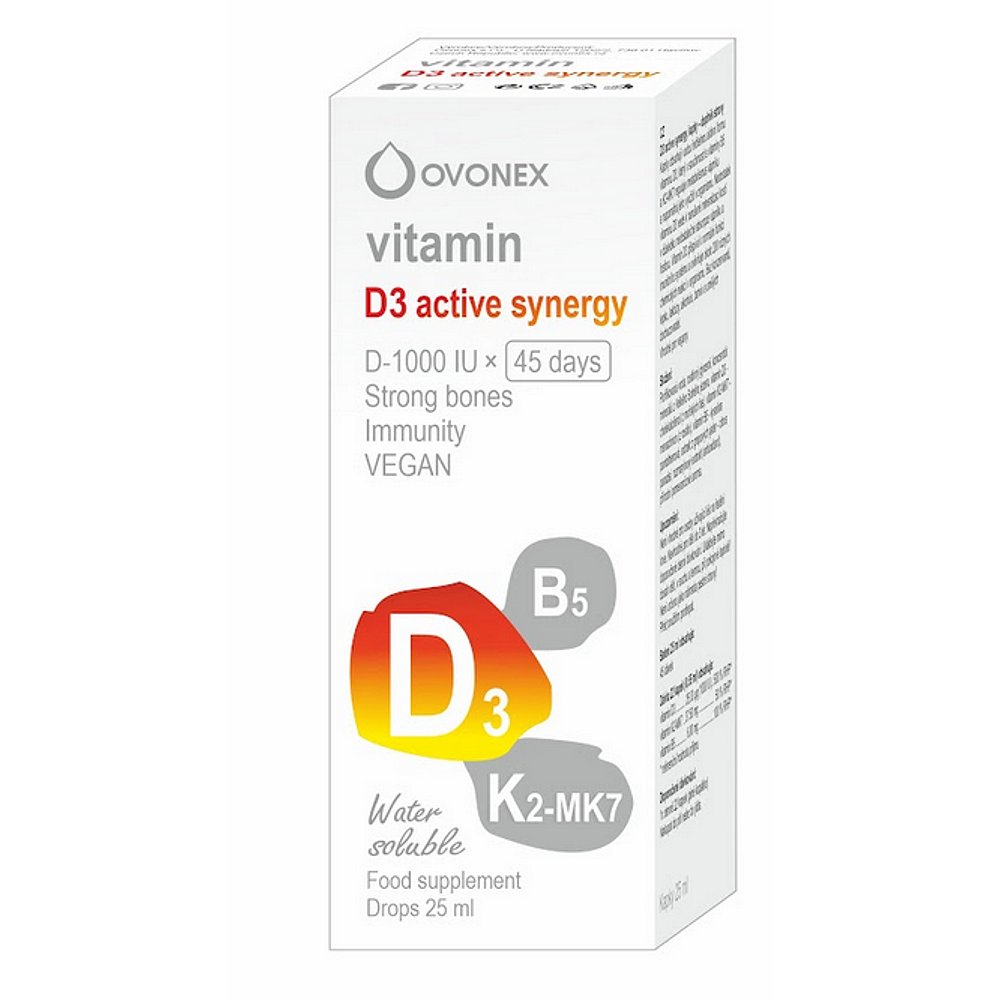 OVONEX Vitamín D3 active synergy kapky 25 ml