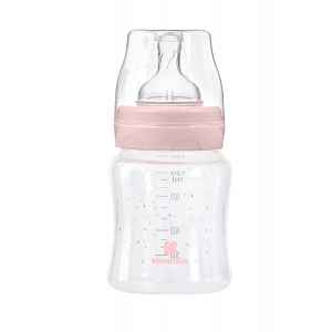 KikkaBoo Kojenecká láhev 0m+ Hippo Pink 120 ml