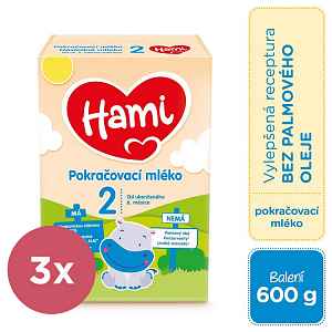 HAMI 3x Pokračovací kojenecké mléko 600 g 6+