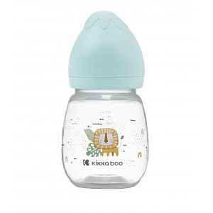 KikkaBoo Kojenecká láhev 3m+ Savanna Mint 180 ml