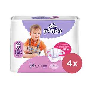 4x BELLA PANDA Pleny jednorázové 6 Junior extra (16 kg+) 34 ks