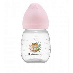 KikkaBoo Kojenecká láhev 3m+ Savanna Pink 180 ml