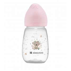 KikkaBoo Kojenecká láhev 3m+ savanna pink 260 ml