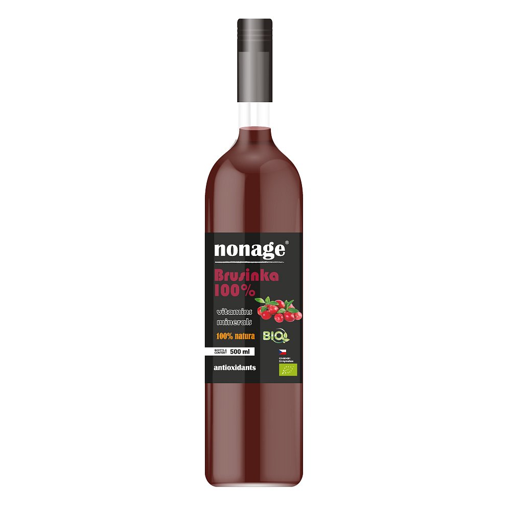 NONAGE Brusinka 100% Juice BIO PREMIUM 500 ml