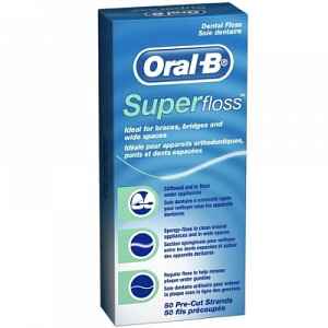 Oral-B SuperFloss zubní nit voskovaná 50 m