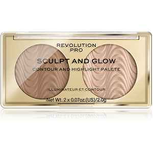 Revolution PRO Sculpt And Glow konturovací paletka odstín Desert Sky 2x2 g