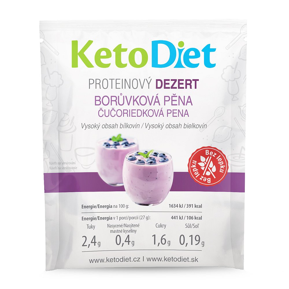 KETODIET Proteinová borůvková pěna 7 porcí