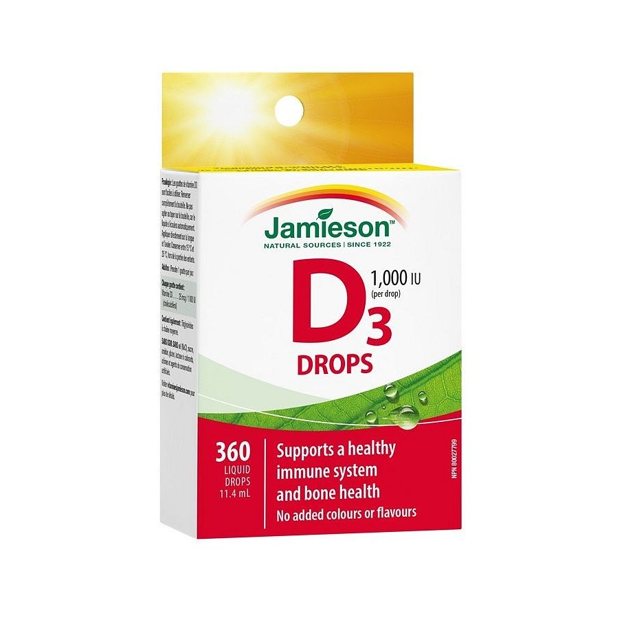 Jamieson Vitamín D3 1000 IU kapky 11,4 ml