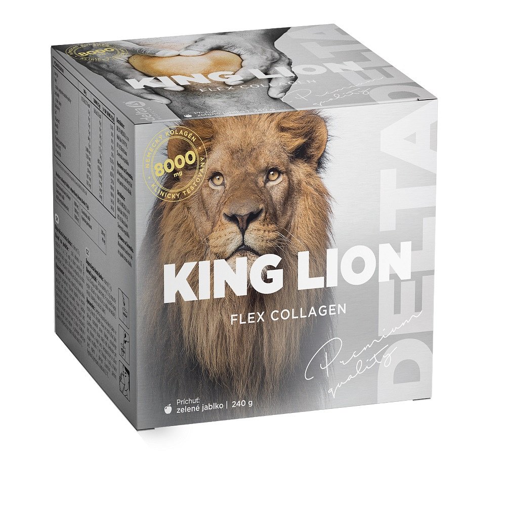 Delta King LIon Flex Collagen 8 000 mg rozpustný prášek zelené jablko 240 g