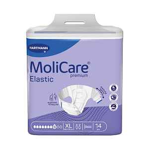 KALHOTKY ABSORPČNÍ MOLICARE PREMIUM ELASTIC EXTRA-LARGE BOKY 140-175CM,3591ML,14KS