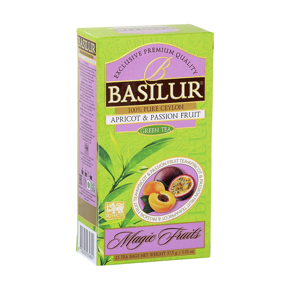 BASILUR Magic Apricot & Passion Fruit zelený čaj 25 sáčků