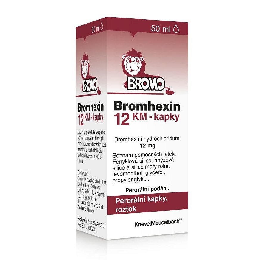 Bromhexin 12 KM kapky 50 ml