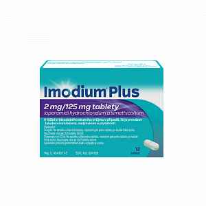 IMODIUM PLUS 2MG/125MG TBL NOB 12