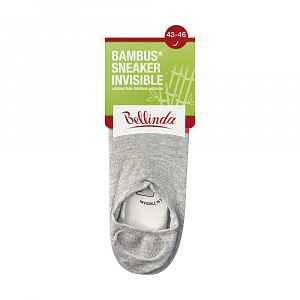 Bellinda Bambus sneaker invisible vel. 43/46 dámské a pánské ponožky 1 pár šedé