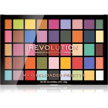 Makeup Revolution Maxi Reloaded Palette paletka pudrových očních stínů odstín Monster Mattes 45 x 1,35 g