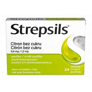 Strepsils Citron bez cukru orální pastilky  24