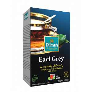 Dilmah Černý čaj Earl Grey nálevové sáčky 20x1,5 g