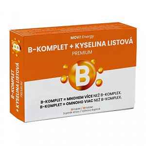 MOVIT ENERGY B-Komplet + Kyselina listová premium 30 tablet