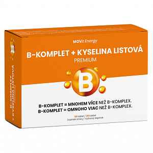 MOVIT ENERGY B-Komplet + Kyselina listová premium 30 tablet