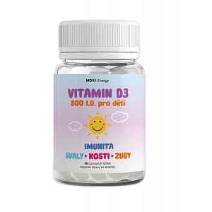 MOVit Energy Vitamin D3 800 I.U. pro děti 90 cucavých tablet