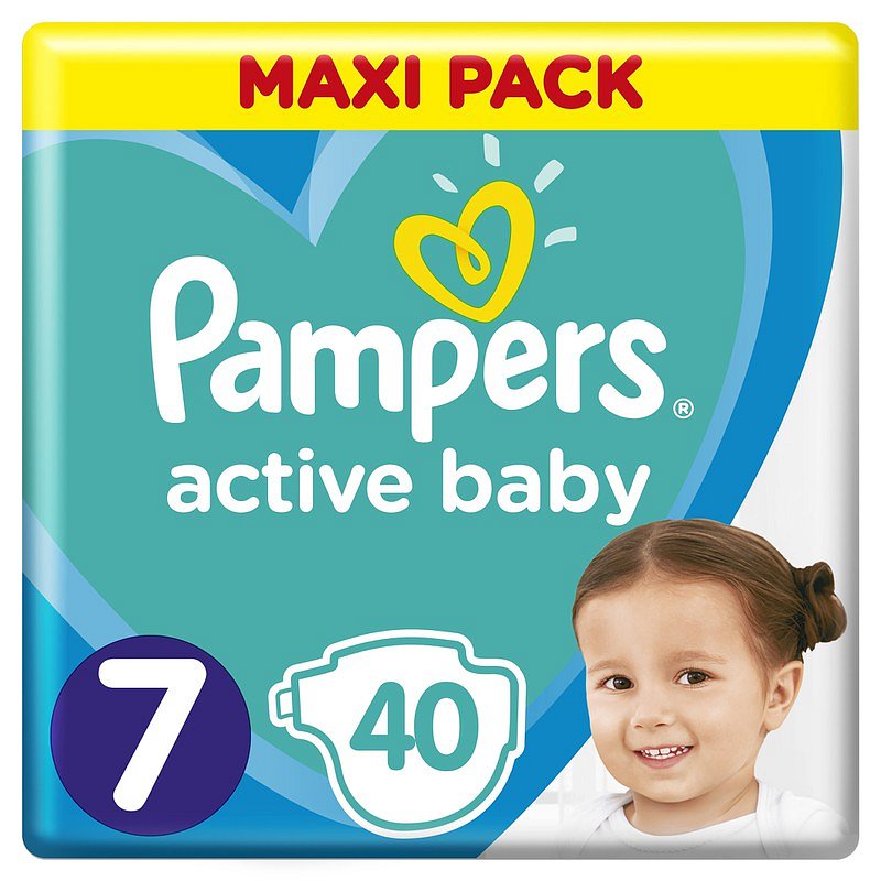 Pampers Plenky Active Baby velikost 7 40 ks/bal.