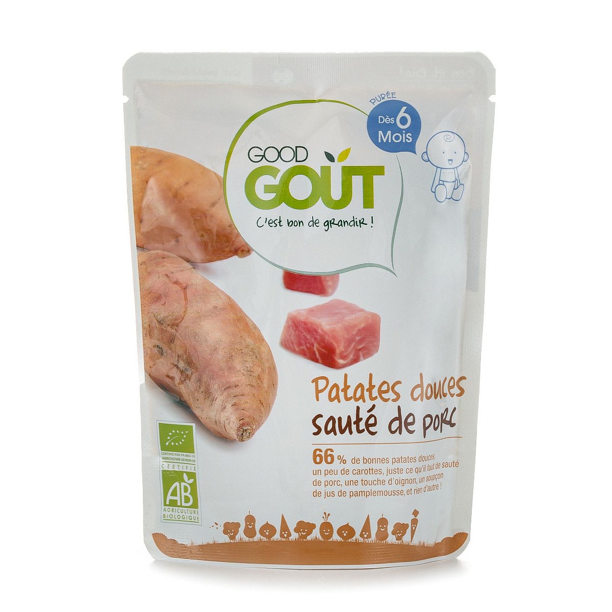 Good Gout Batáty+pecené veprové maso BIO 190g 6M