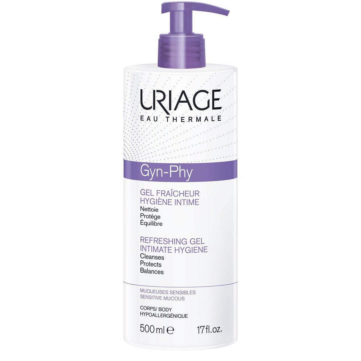 Uriage Gyn-phy Osvěžující mycí gel na intimní hygienu 500 ml