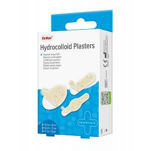 Dr. Max Hydrocolloid Plasters 3 velikosti náplasti na puchýře 6 ks