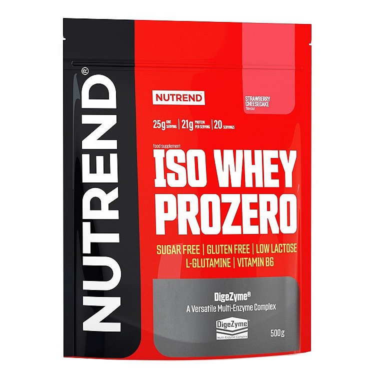 Nutrend ISO Whey prozero jahodový cheesecake 500g