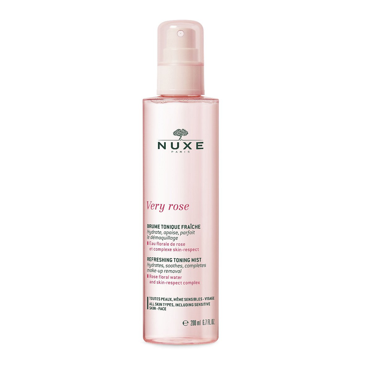 Nuxe Very Rose Osvěžující odličovací tonikum 200 ml